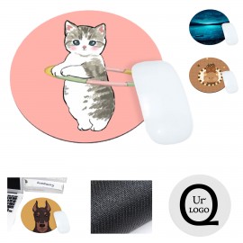11.81 X 11.81X 0.12 Inch Round Rubber Mouse Pad with Logo