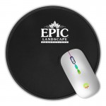 Small Round Rubber Computer Mouse Pad with Stitched Edge with Logo