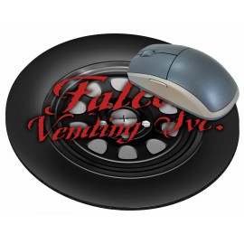 Tire Stock Round Natural Rubber Mouse Pad (8" Diameter) with Logo