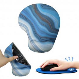 Logo Branded Office Mouse Pad with Gel Wrist Rest