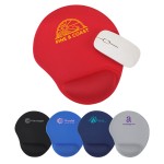 Wave Non-Slip Mouse Pad with Gel Wrist Rest with Logo