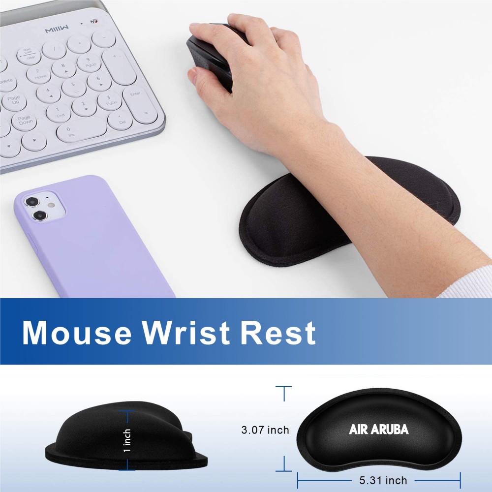 Wrist Rest Pad, Ergonomic Mouse Wrist Rest Pad Superfine Fibre Memory Foam Custom Imprinted