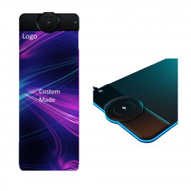 Promotional RGB 15W Wireless Luminous Mouse Pad with Phone Fast Charge  Promotional RGB 15W Wireless Luminous Mouse Pad with Phone Fast Charge