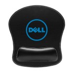 Logo Branded Union Printed - CEO Leatherette Mouse Pad with Wrist Rest - 1-color Print