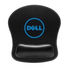 Logo Branded Union Printed - CEO Leatherette Mouse Pad with Wrist Rest - 1-color Print