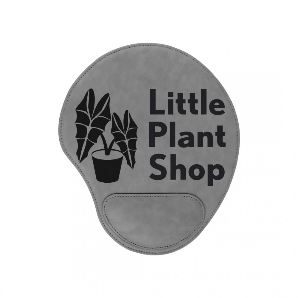 Custom Printed Laser Engraved Leatherette Mouse Pads w/ Wrist Rest 9"x10.25"