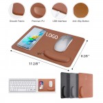 15W Wireless Charging Mouse Pad w/Wrist Support with Logo