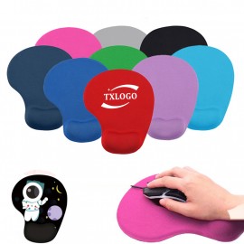 Non-Slip PU Base Wrist Rest Memory Mouse Pad with Logo