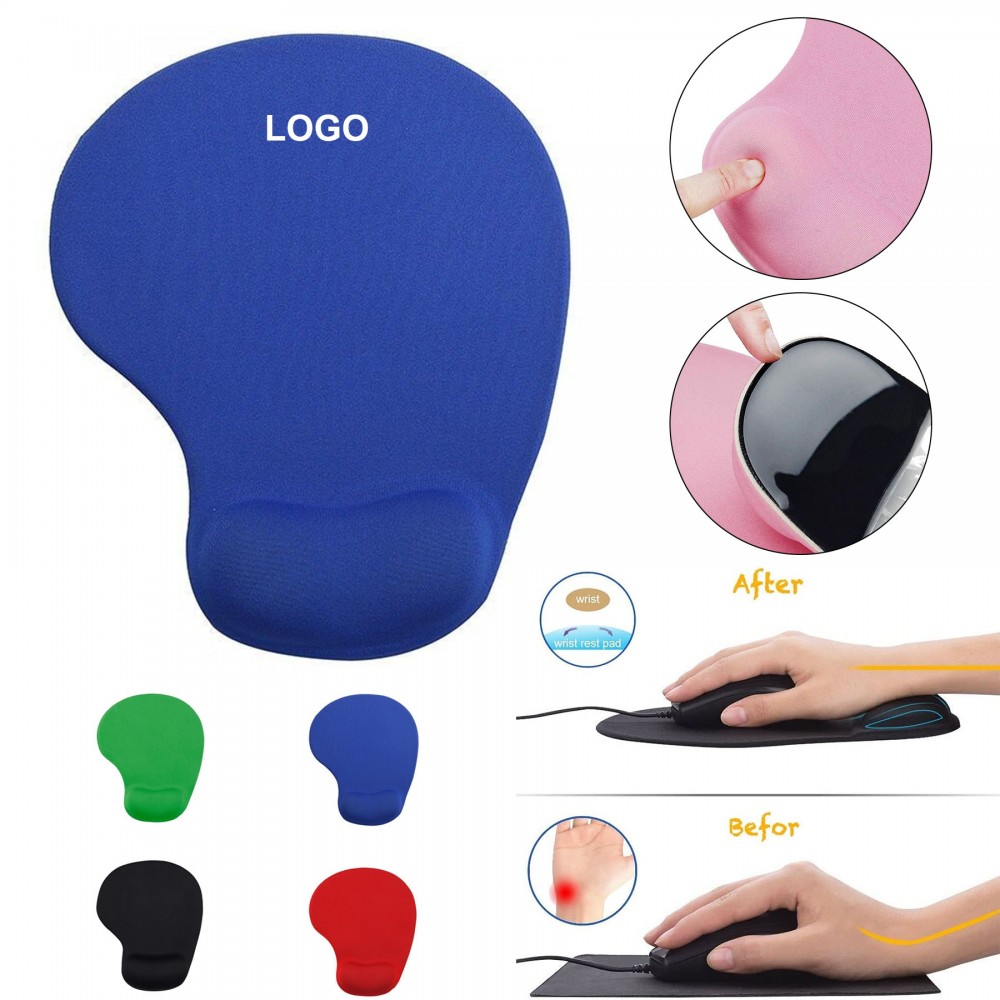 Gel Wrist Support Mouse Pad with Logo