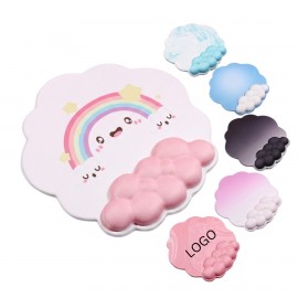 Cloud Shaped Memory Foam Ergonomic Wrist Rest Mouse Pad Logo Branded