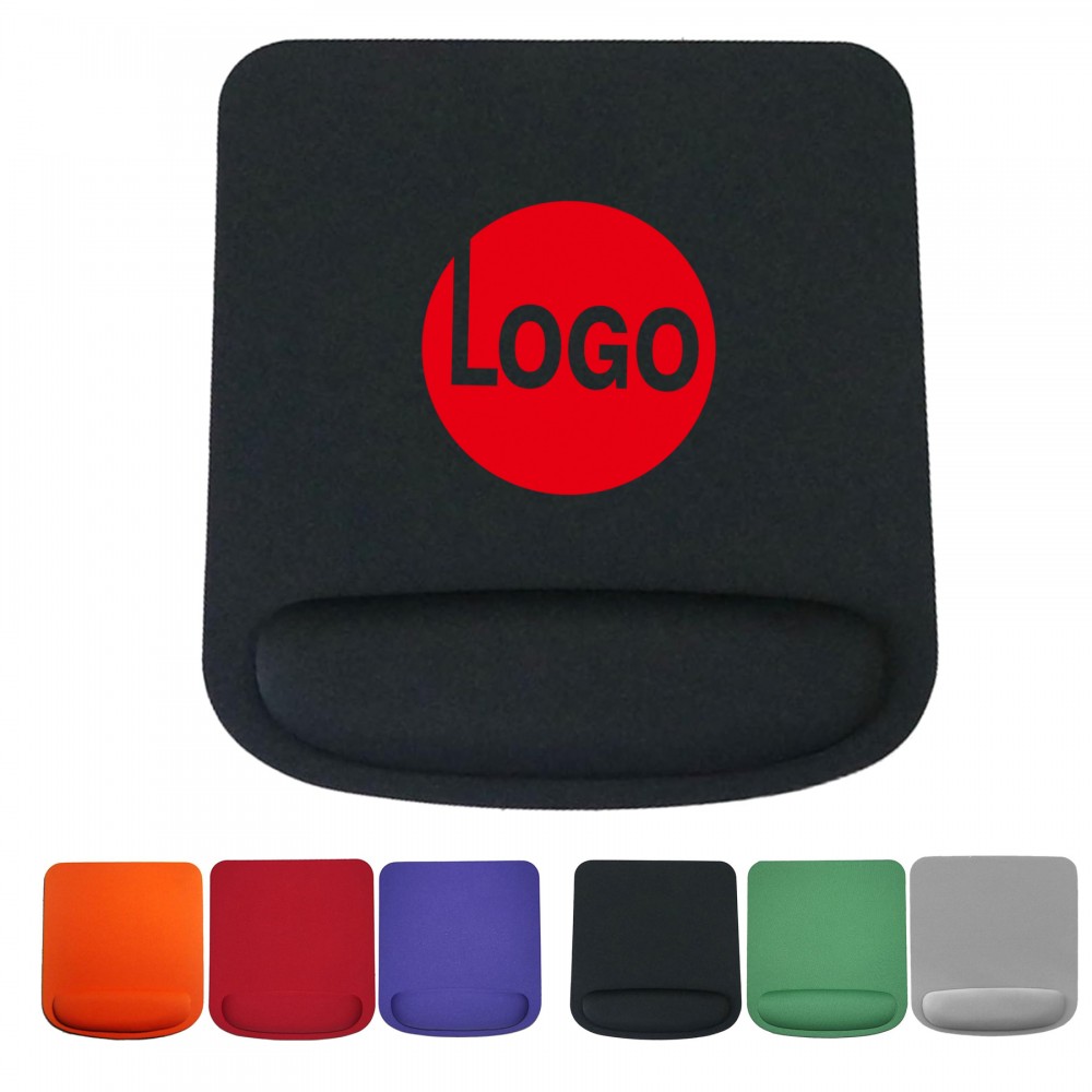 Custom Printed Mouse Pad with Wrist Support and Non-Slip Rubber Base
