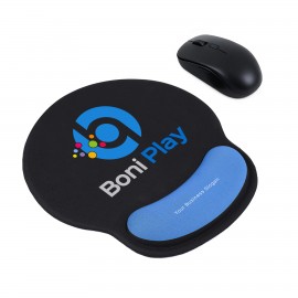 Logo Branded Full Color Ergonomic Mouse Pad With Wrist Rest