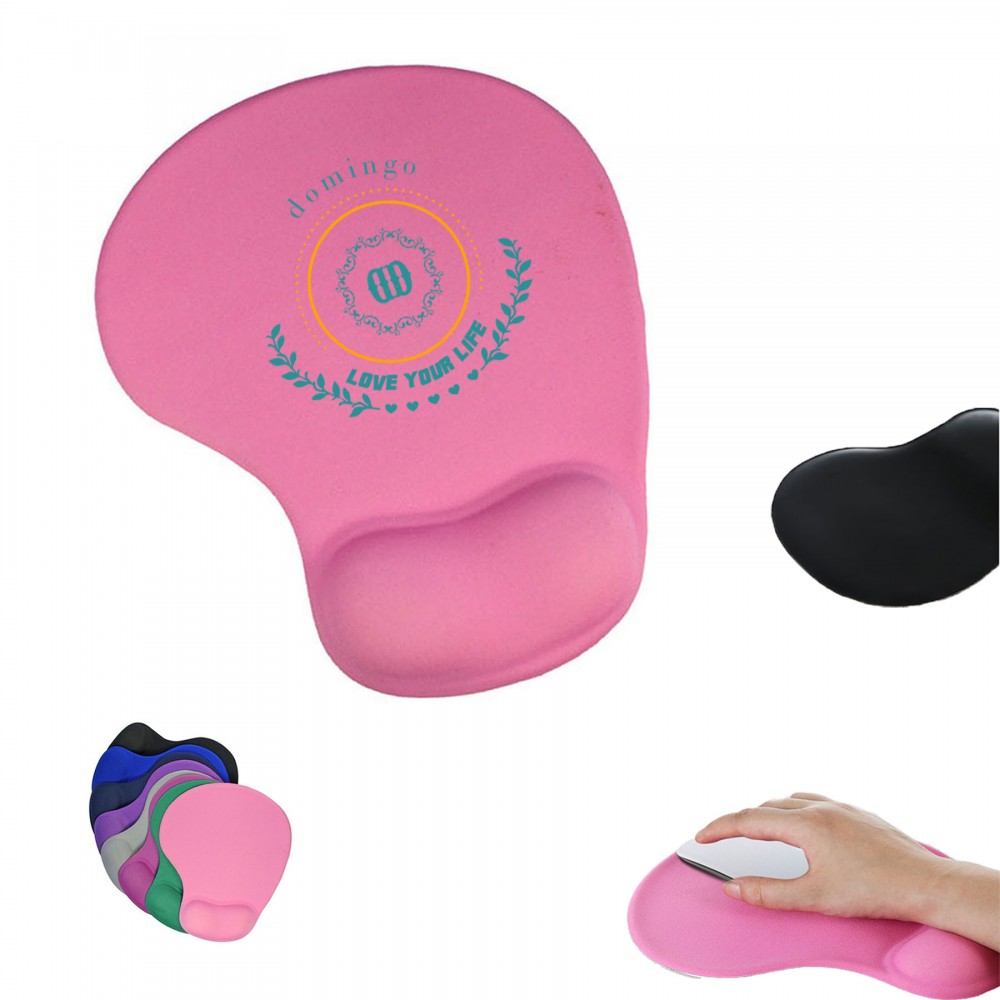 Mouse Pad With Wrist Support Logo Branded