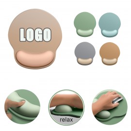 Mouse Pad With Comfortable Silicone Wrist Support with Logo