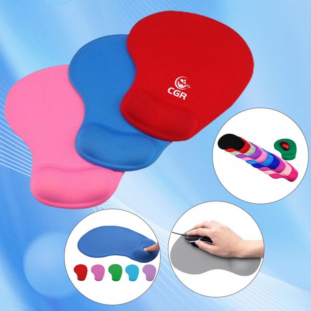 Mouse Pad with Wrist Support in Silicone Gel with Logo