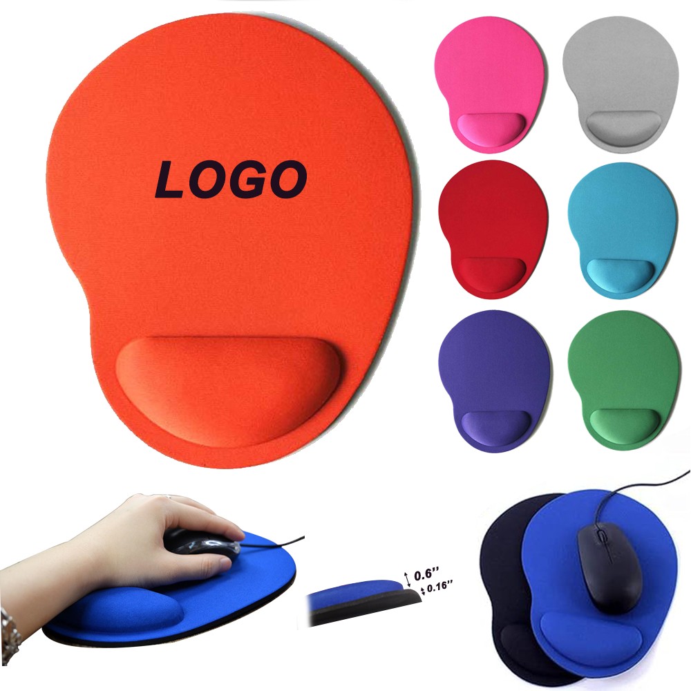 9" Ergonomic EVA Mouse Pad With Non-slip Wrist Rest Support Base with Logo