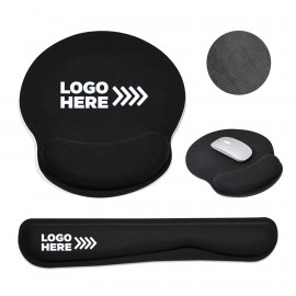 Ergonomic Memory Foam Keyboard Mouse Wrist Rest Custom Printed