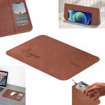 3-in-1 Foldable Wireless Charging Mouse Pad with Logo