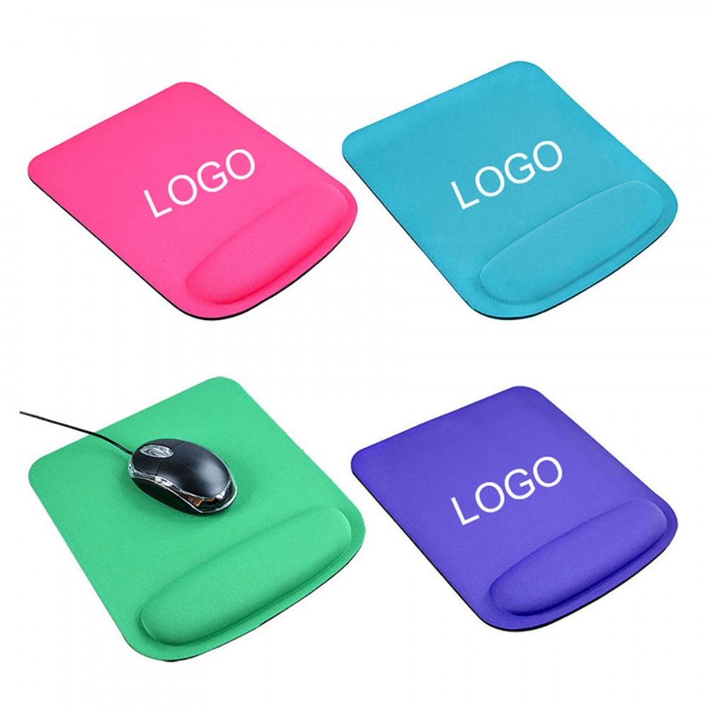 Print Mouse Pad with Wrist Rest with Logo