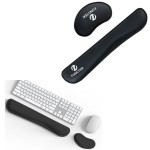 Logo Branded Memory Foam Typing Keyboard Hand Rest Pads Set