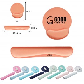 Wrist Rest Support w/Mouse Pad & Keyboard Set with Logo