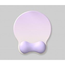 Promotional Non-Slip PU Base Mouse Pad W/Silicone Infill Wrist Rest