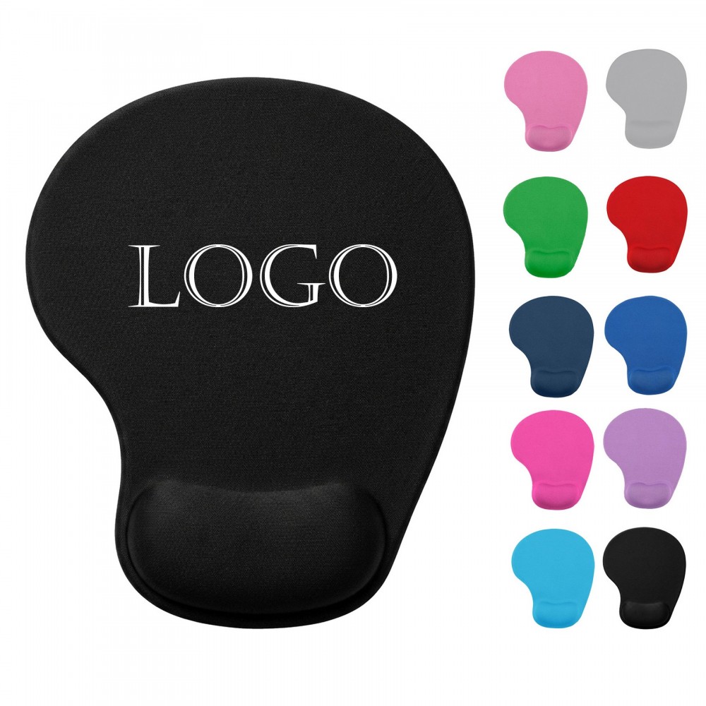 Custom Imprinted Silicone Wrist Rest Mouse Pad For Office Use