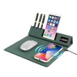 Logo Branded Wrist Rest Mouse Pad with Wireless Charger  Logo Branded Wrist Rest Mouse Pad with Wireless Charger