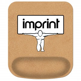 Custom Printed Cork Leather Mouse Pad with Wrist Support Rest