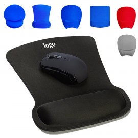 Logo Branded Rectangular Gel Computer Mouse Pad With Wrist Support Rest  Logo Branded Rectangular Gel Computer Mouse Pad With Wrist Support Rest