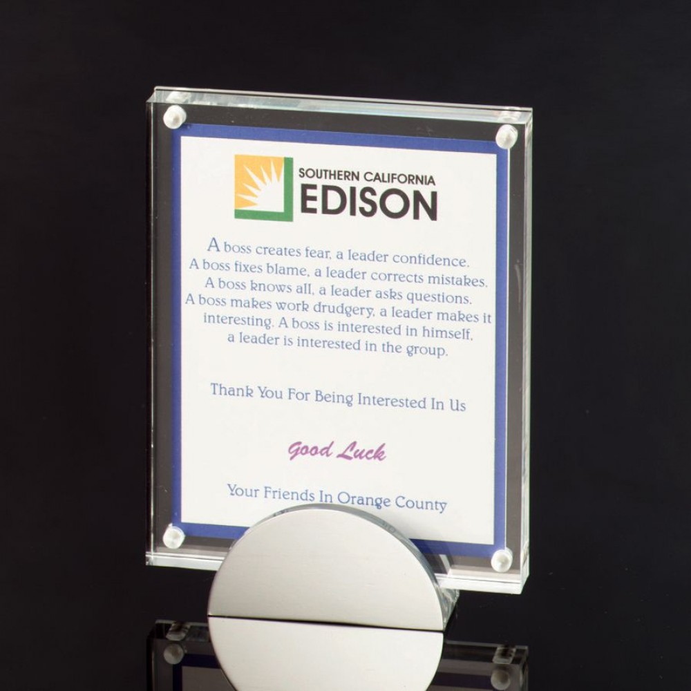 Magnetic Attachment Picture or Document Frame (5"x7"x3/4") with Logo