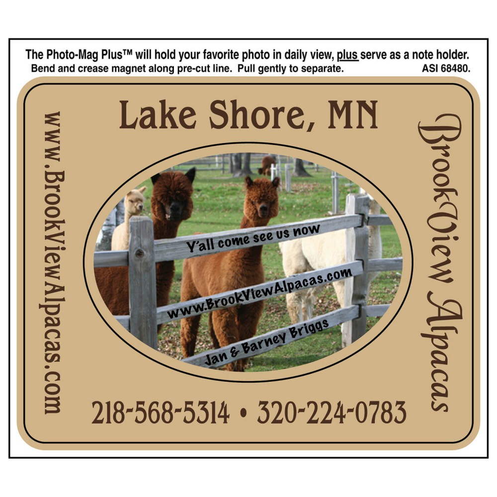 Custom Printed Photo-Mag Plus Magnetic Frame - Oval Center Custom Printed Photo-Mag Plus Magnetic Frame - Oval Center