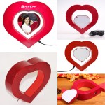 Heart Shaped Magnetic Floating Photo Frame with Logo