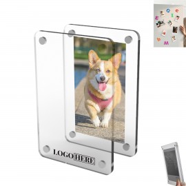 Acrylic Fridge Magnetic Picture Frame Logo Branded