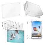 7" Clear Acrylic Photo Frame Double Sided Custom Printed