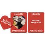 Magnet - Heart Shape Picture Frame (3x3.75) - 25 mil. with Logo