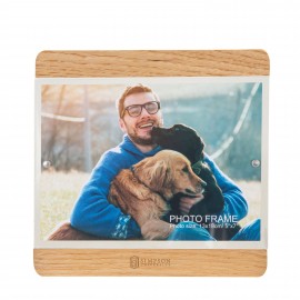 Acrylic & Bamboo Photo Frame with Logo