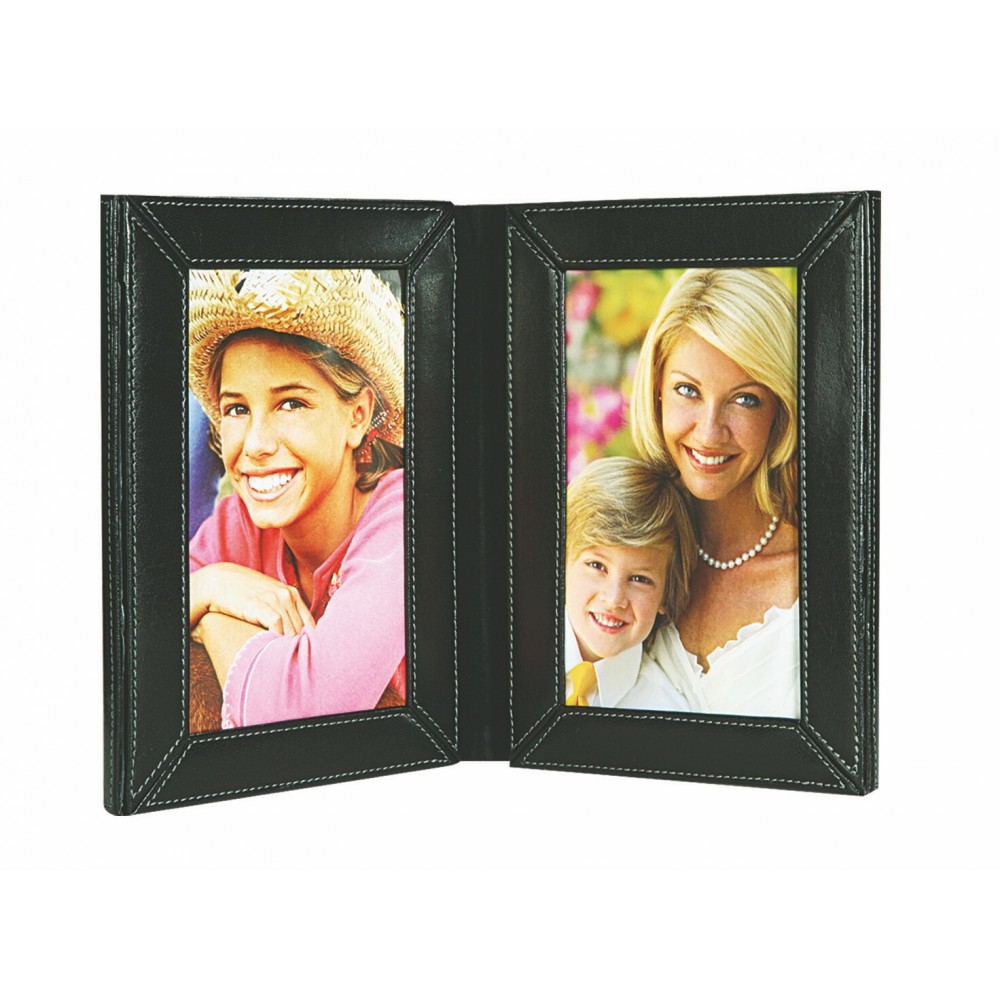 Personalized Atlantis Bonded Leather Bi-Fold Vertical Photo Frame Personalized Atlantis Bonded Leather Bi-Fold Vertical Photo Frame