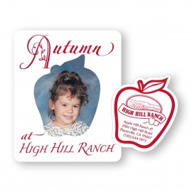 Picture Frame w/ Apple Cut-Out Vinyl Magnet - 30mil with Logo  Picture Frame w/ Apple Cut-Out Vinyl Magnet - 30mil with Logo