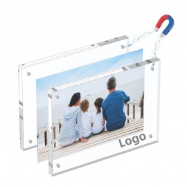 Small Acrylic Photo Frame Clear Magnetic Picture Frame with Logo  Small Acrylic Photo Frame Clear Magnetic Picture Frame with Logo