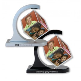 Magnetic Photo Cube Spinner with Logo