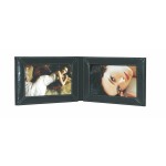 Customized Atlantis Bonded Leather Bi-Fold Horizontal Photo Frame