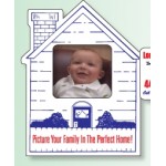 Custom Imprinted House Picture Frame Magnet w/ Removable Center (3 1/4" x 4")