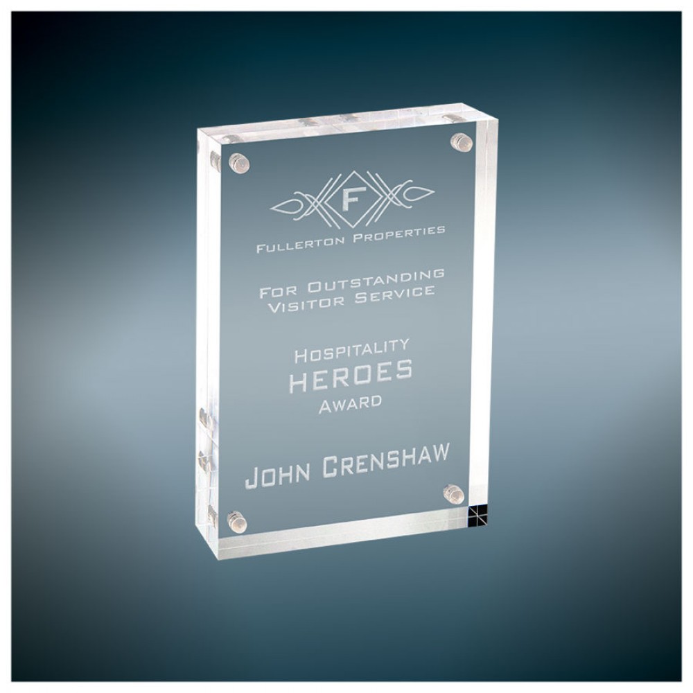 4" x 6" - Laser Engraved Magnetic Acrylic Frames or Awards Logo Branded 4" x 6" - Laser Engraved Magnetic Acrylic Frames or Awards Logo Branded