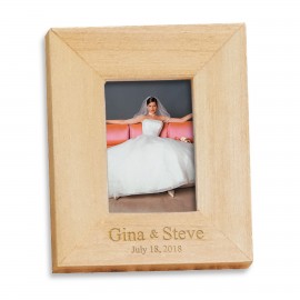 Mini Wood Frame with Magnetic Back (1-1/2" x 2" Photo) with Logo