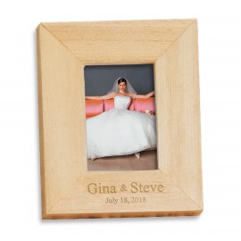 Mini Wood Frame with Magnetic Back (1-1/2" x 2" Photo) with Logo  Mini Wood Frame with Magnetic Back (1-1/2" x 2" Photo) with Logo