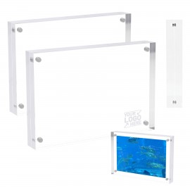 Personalized 4" x 6" Double Sided 20mm Thickness Acrylic Magnetic Picture Frame Clear Frameless Photo Frame  Personalized 4" x 6" Double Sided 20mm Thickness Acrylic Magnetic Picture Frame Clear Frameless Photo Frame