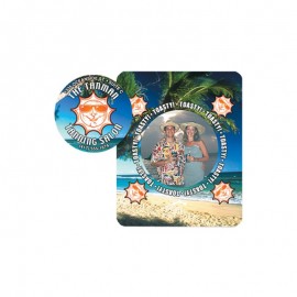 Picture Frame w/ Round Circle Shape Cut-Out Vinyl Magnet - 30mil with Logo  Picture Frame w/ Round Circle Shape Cut-Out Vinyl Magnet - 30mil with Logo