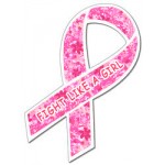 Magnet- 3.8x8 Awareness Ribbon - 55 mil Indoor with Logo