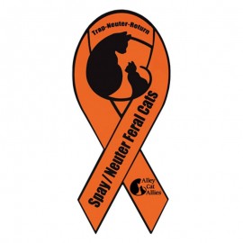 3.5" X 8" Awareness Ribbon Shape Vehicle Magnet - No Cutout with Logo